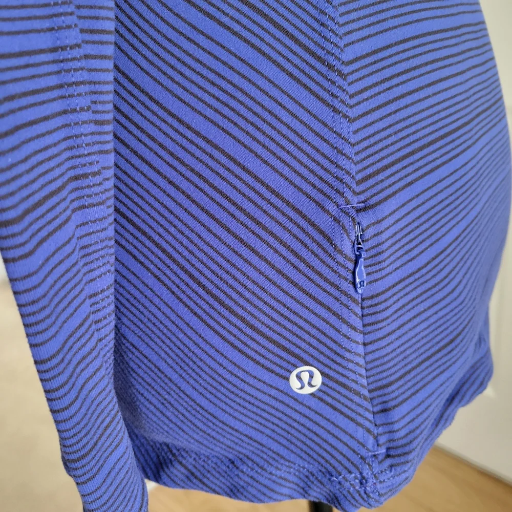 Lululemon‎ Kanto Catch Me Striped Long Sleeve Blouse Rulu Fabric
